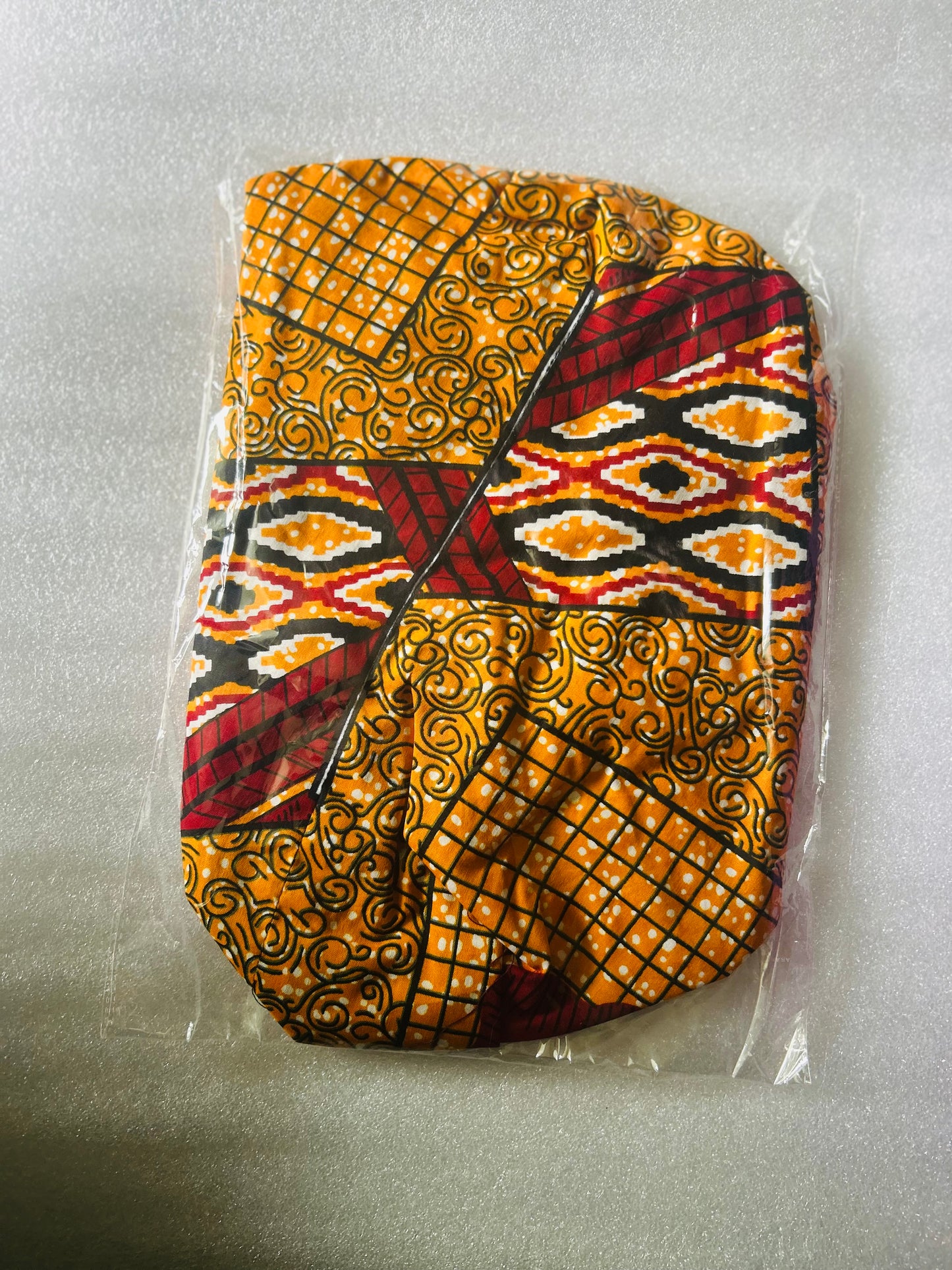 Maxi African print with Satin Bonnets