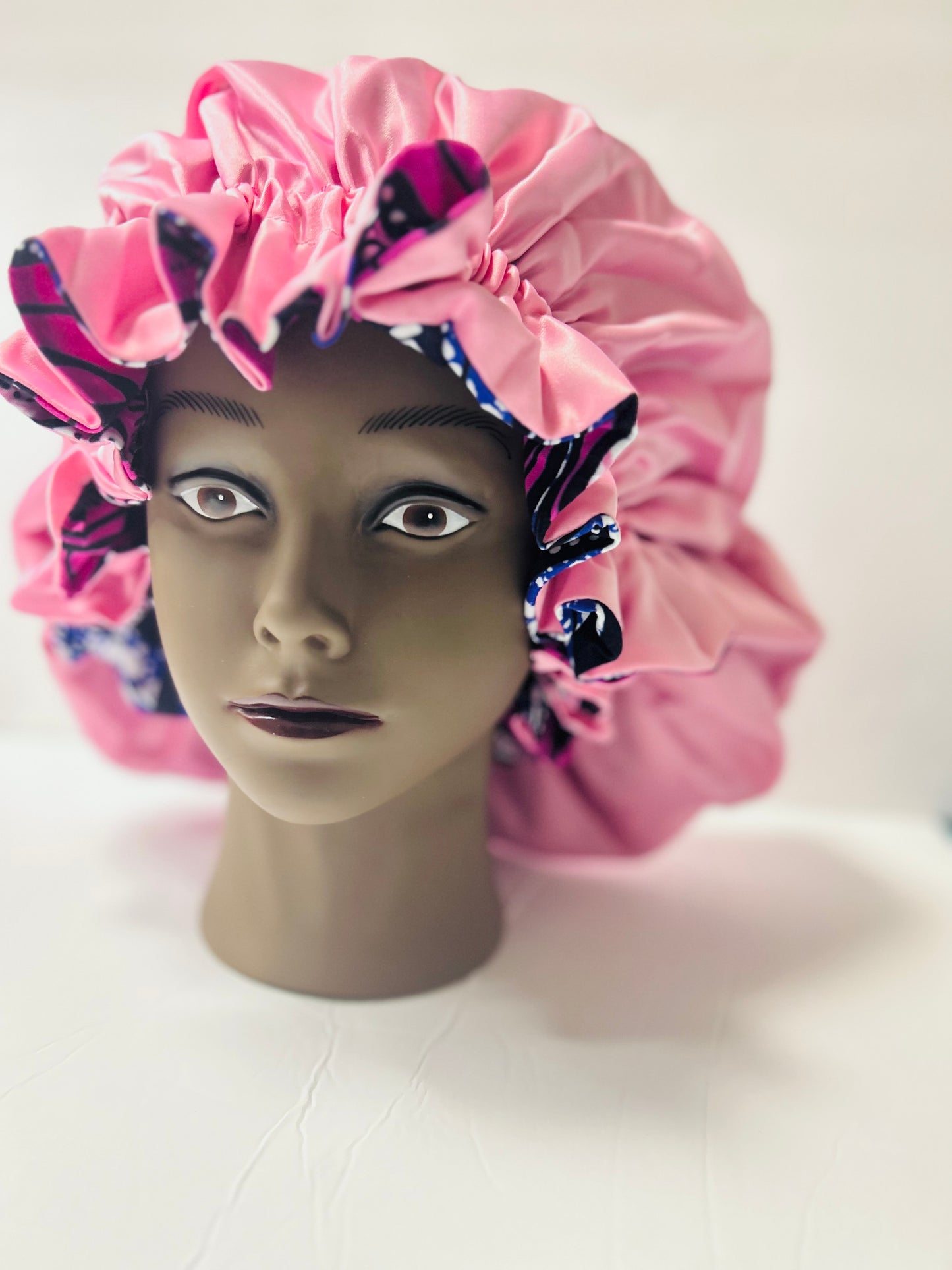 Maxi African print with Satin Bonnets