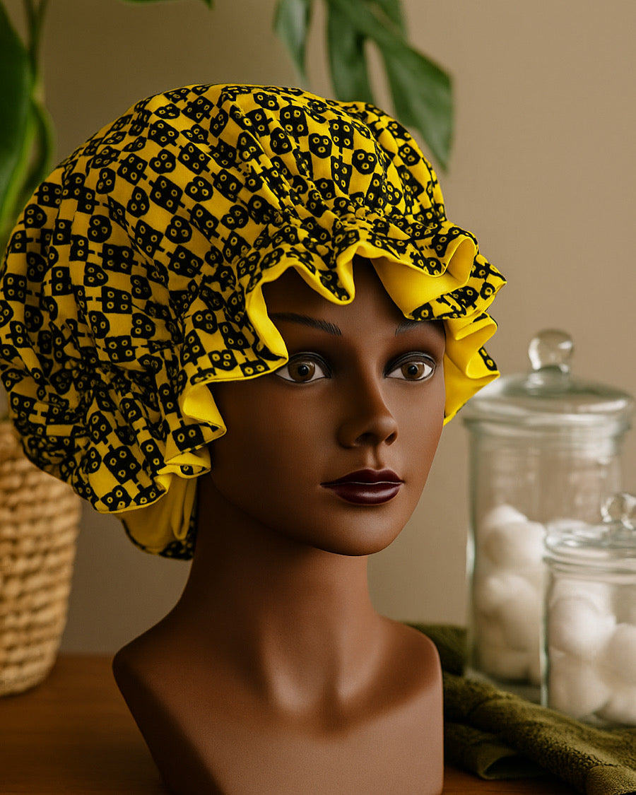 Maxi African print with Satin Bonnets