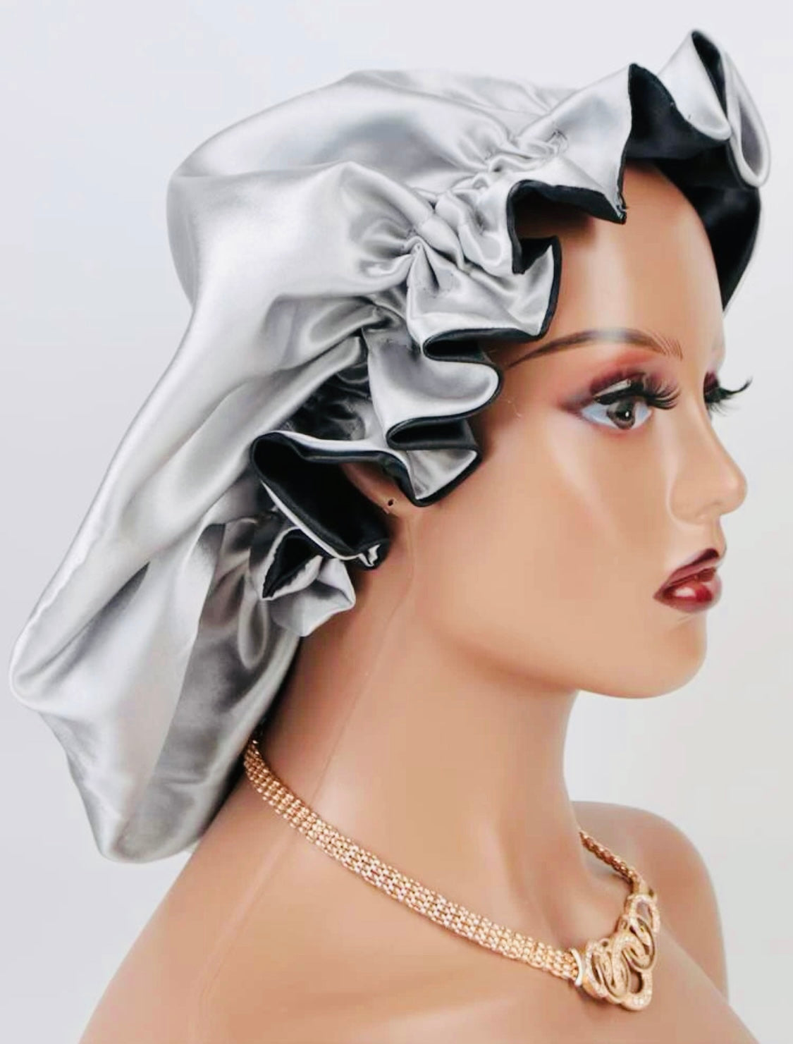 Adjustable Double sided silk bonnet