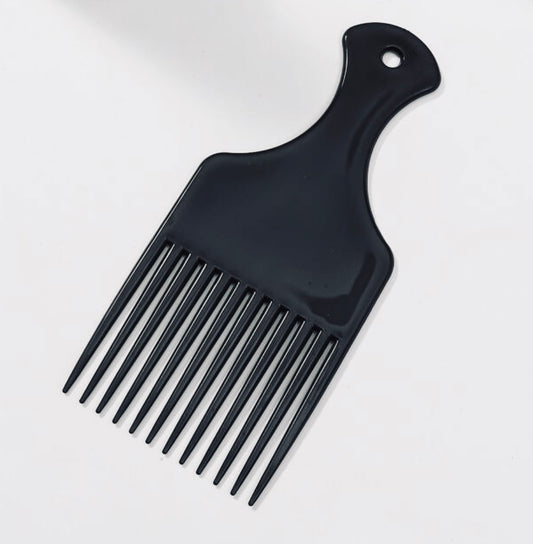 Black Wide Pick Afro Comb